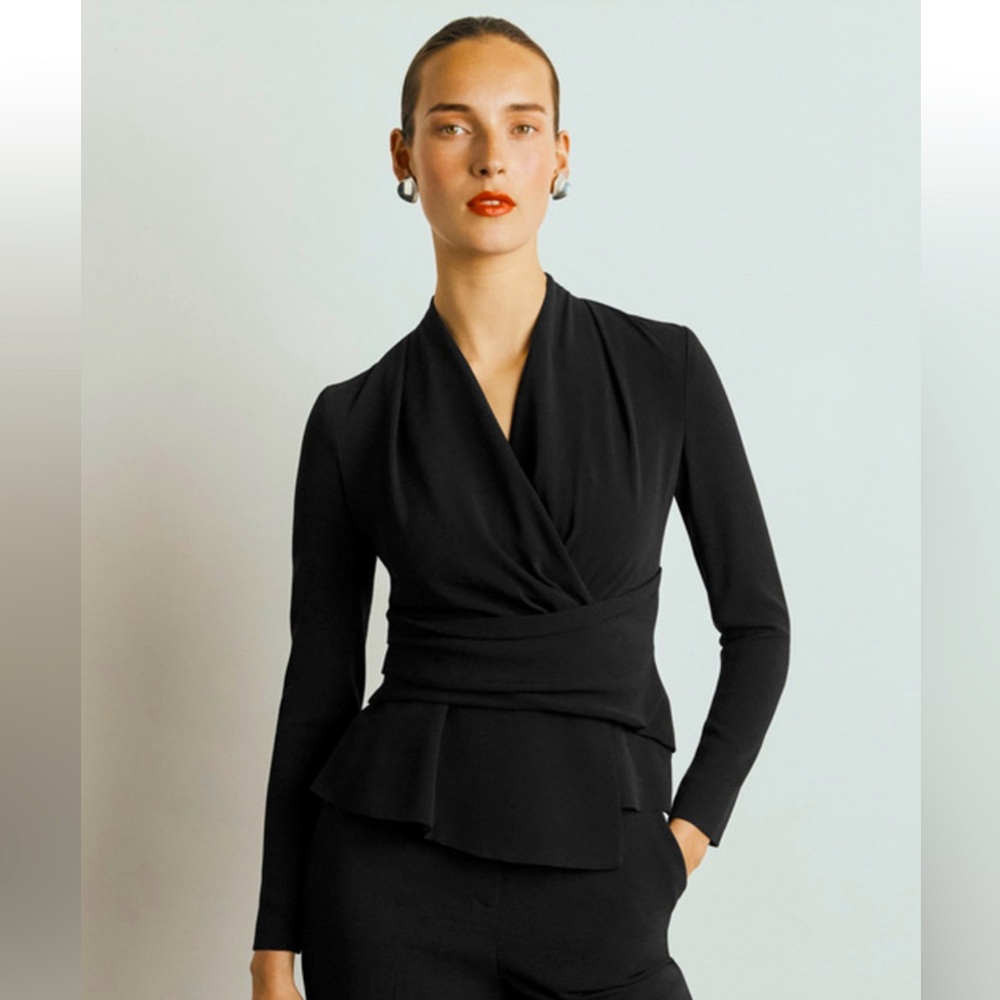 NWOT The Fold London Belleville Black Clever Crepe US 4